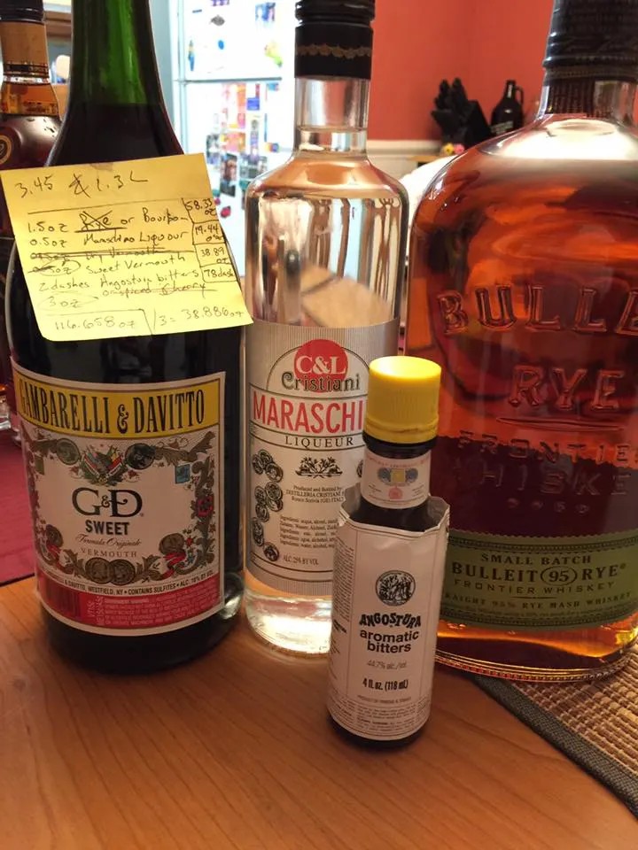 Mixing a Cherry Manhattan