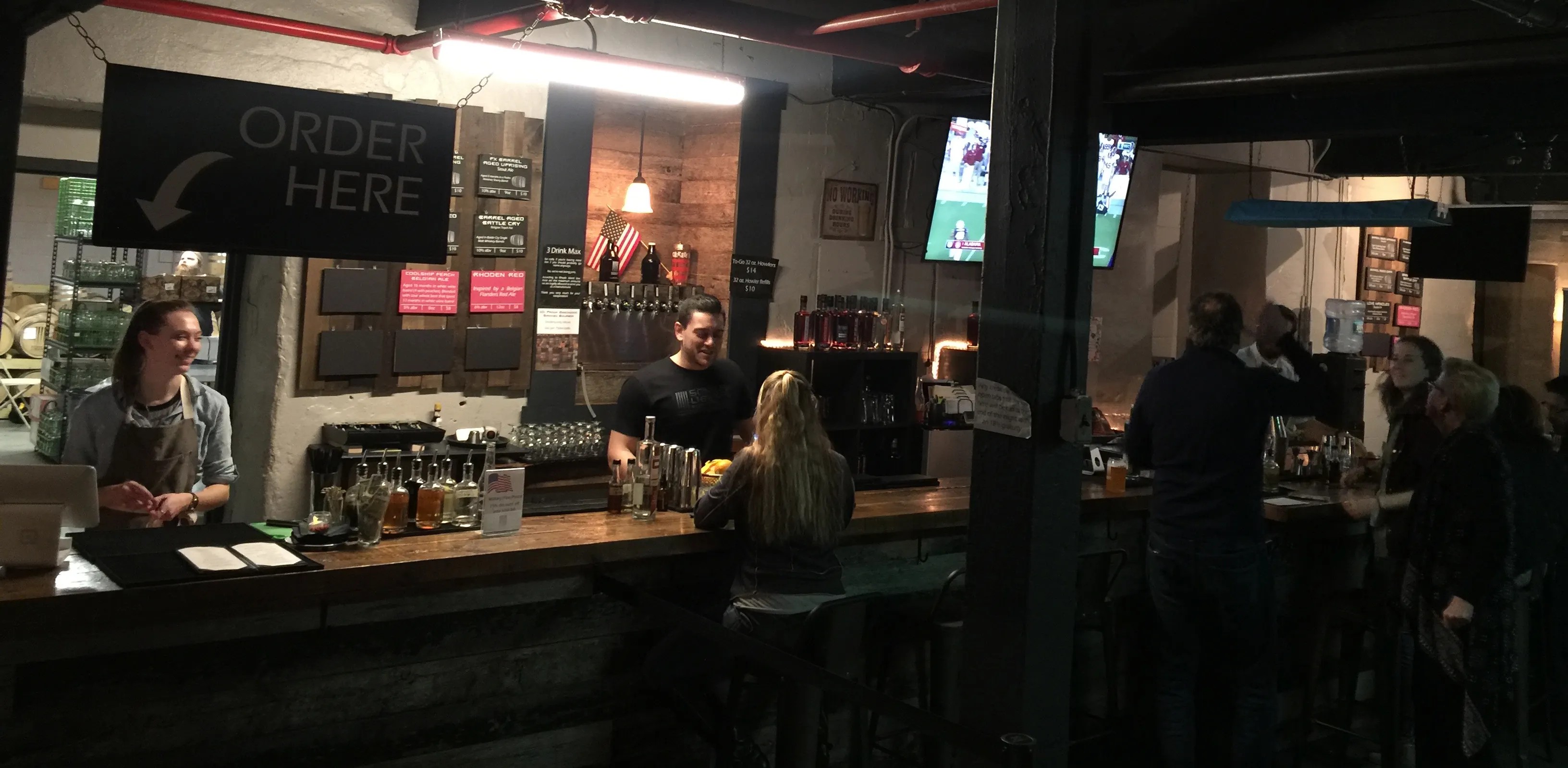 The bar at Sons of Liberty